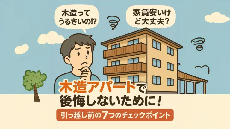 投稿についてもっと詳しく 引っ越しで木造物件を選ぶポイント7選｜騒音・家賃・耐震性を徹底解説！