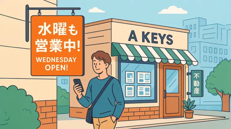 投稿についてもっと詳しく 【水曜も営業】忙しいあなたにぴったりの不動産屋「エーキーズ」をご紹介！