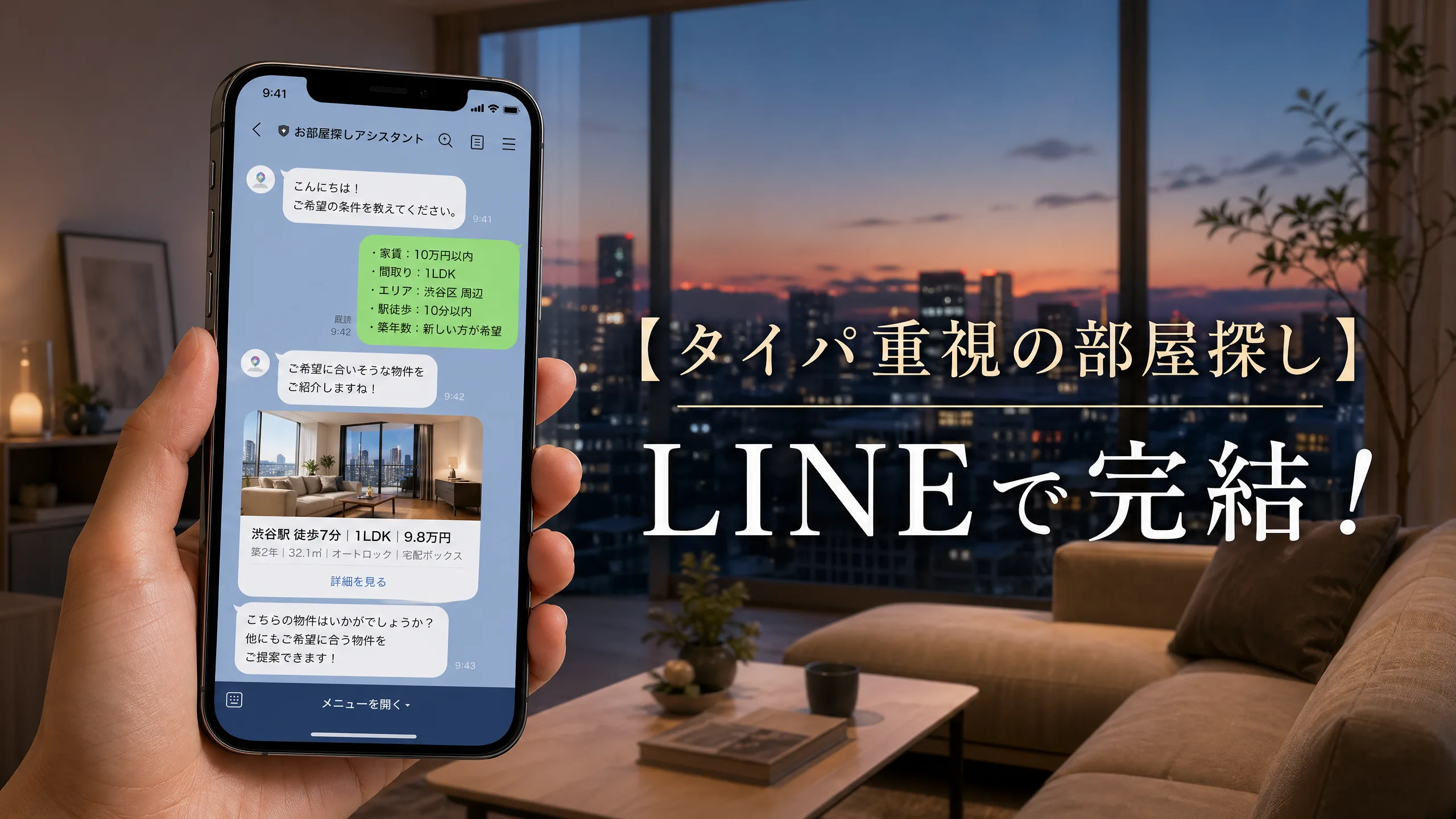 【タイパ重視の部屋探し】LINEで完結！忙しいあなたのための新しい賃貸物件探しの教科書